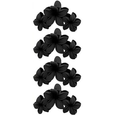INF Mehrfarbige Blumen-Haifisch-Backen-Haarklammern, 4er-Pack – Anti-Rutsch ABS-Klammern für Frauen und Mädchen INF Mehrfarbige Blumen-Haifisch-Backen-Haarklammern, 4er-Pack – Anti-Rutsch ABS-Klammern für Frauen und Mädchen