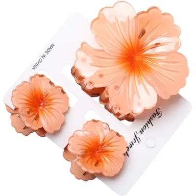 INF Spiral-Blumen Haarclip 3er-Pack - ABS rutschfeste Haarklammern für sicheren Halt im Alltag Orange INF Spiral-Blumen Haarclip 3er-Pack - ABS rutschfeste Haarklammern für sicheren Halt im Alltag Orange