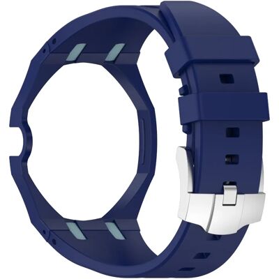INF Swatch x AP Royal Pop Ersatz-Uhrenarmband — PC+Silikon Blau, Dual-Länge Long 12.64+Short 10.4cm, Breite 4.4cm — kompatibel INF Swatch x AP Royal Pop Ersatz-Uhrenarmband — PC+Silikon Blau, Dual-Länge Long 12.64+Short 10.4cm, Breite 4.4cm — kompatibel
