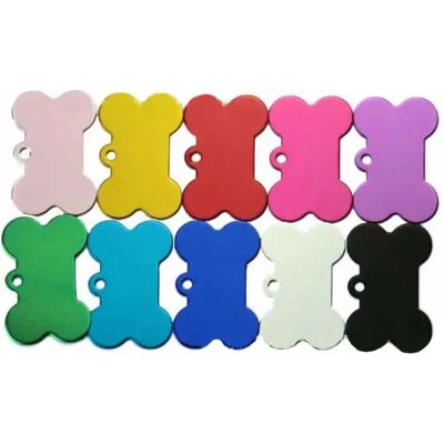 INF Aluminium-Knochenförmige Hundemarken 10er-Set – lasergravierbar, personalisierbare Hund-ID-Anhänger INF Aluminium-Knochenförmige Hundemarken 10er-Set – lasergravierbar, personalisierbare Hund-ID-Anhänger