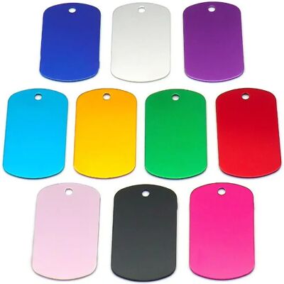 INF Aluminium-Haustiermarken 10er-Set Rechteckige Blanko-Tags für Lasergravur, Mehrfarbig, 5cm x 3cm INF Aluminium-Haustiermarken 10er-Set Rechteckige Blanko-Tags für Lasergravur, Mehrfarbig, 5cm x 3cm