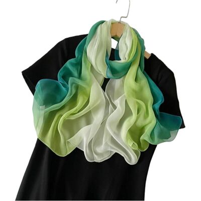 INF Schimmernder Schal: Eleganter Perlen-Chiffon-Schal Grün INF Schimmernder Schal: Eleganter Perlen-Chiffon-Schal Grün
