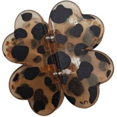 INF Vierblättrige magnetische Haarspange (Groß) 2er-Set — Leopardenbraun Kaffee, magnetischer Verschluss für schnelles Styling INF Vierblättrige magnetische Haarspange (Groß) 2er-Set — Leopardenbraun Kaffee, magnetischer Verschluss für schnelles Styling