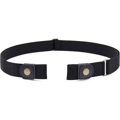 INF Elastischer Gürtel ohne Schnalle PU-Leder Schwarz 3 cm INF Elastischer Gürtel ohne Schnalle PU-Leder Schwarz 3 cm