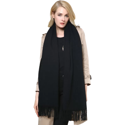 INF Warmer Quastenschal für den Winter Schwarz INF Warmer Quastenschal für den Winter Schwarz