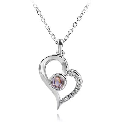 INF Halskette mit Projektionsanhänger "Ich liebe dich" in 100 Sprachen Silber INF Halskette mit Projektionsanhänger "Ich liebe dich" in 100 Sprachen Silber