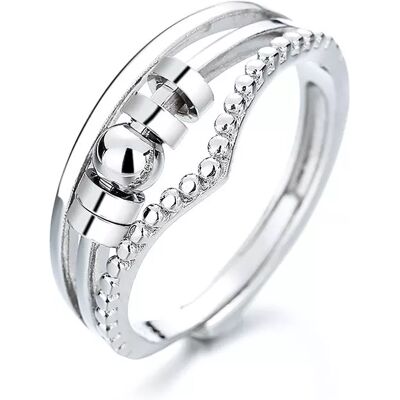 INF Verstellbarer Anti-Stress-Ring mit drehbaren Perlen INF Verstellbarer Anti-Stress-Ring mit drehbaren Perlen
