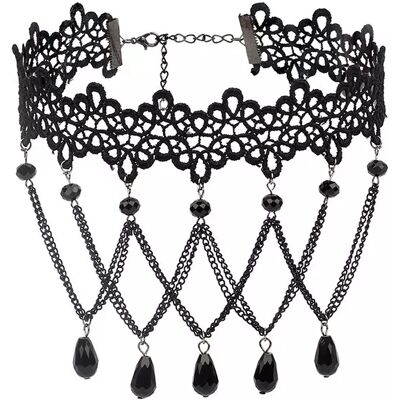 INF Retro-Spitze-Anhänger Gothic Halskette INF Retro-Spitze-Anhänger Gothic Halskette