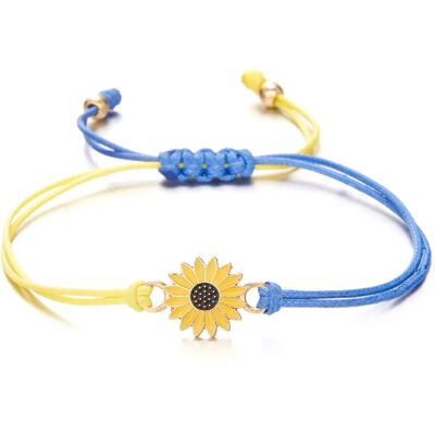 INF Makramee-Armband in ukrainischen Farben INF Makramee-Armband in ukrainischen Farben