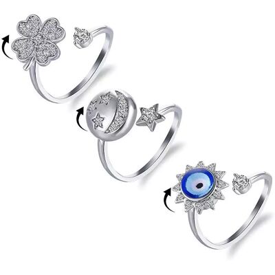 INF Set aus 3 Ringen mit drehbaren Symbolen INF Set aus 3 Ringen mit drehbaren Symbolen