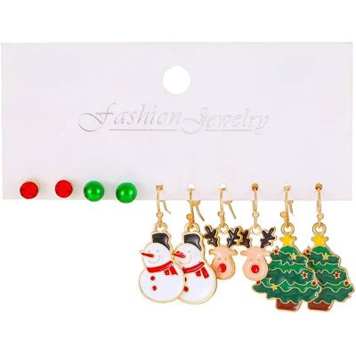 INF Weihnachtsohrringe-Set mit 5 Paaren INF Weihnachtsohrringe-Set mit 5 Paaren