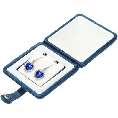INF Marineblaue Ohrringbox aus Samt – elegante Schmuckaufbewahrung INF Marineblaue Ohrringbox aus Samt – elegante Schmuckaufbewahrung