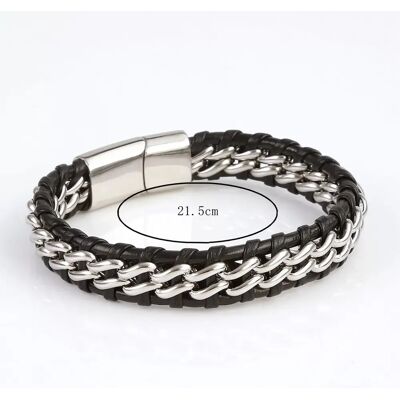 INF Armband aus geflochtenem PU-Leder INF Armband aus geflochtenem PU-Leder