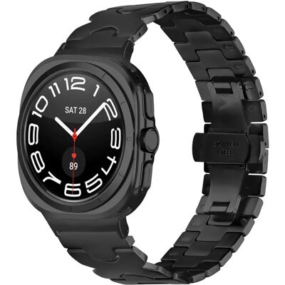 INF Elegantes Edelstahlarmband für Samsung Watch7 47mm Ultra Schwarz INF Elegantes Edelstahlarmband für Samsung Watch7 47mm Ultra Schwarz