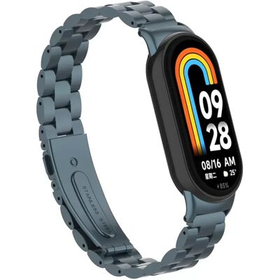 INF Kompatibel mit Xiaomi Mi9 Edelstahl Armband, Solide Drei-Glieder Metallarmband in Dunkelgrau für Mi9/8 NFC INF Kompatibel mit Xiaomi Mi9 Edelstahl Armband, Solide Drei-Glieder Metallarmband in Dunkelgrau für Mi9/8 NFC
