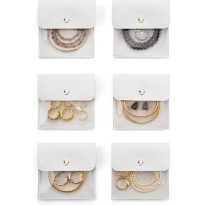 INF Schmuck Aufbewahrungsbeutel Armband Organizer 6-teiliges Set Weiß INF Schmuck Aufbewahrungsbeutel Armband Organizer 6-teiliges Set Weiß