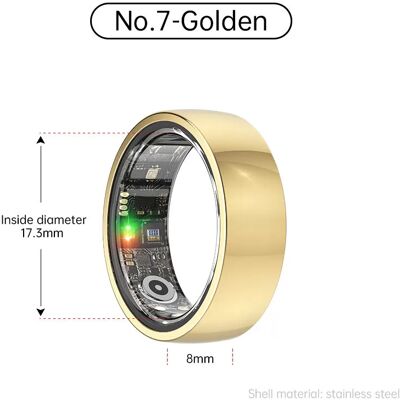 INF Smart Ring R1000 – Schlafmonitor, Bluetooth 5.0, Blutsauerstoffmonitor Gold 7 INF Smart Ring R1000 – Schlafmonitor, Bluetooth 5.0, Blutsauerstoffmonitor Gold 7