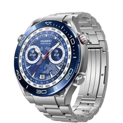 INF 22mm Gebogenes Ende Drei-Glieder Titanarmband - Silber INF 22mm Gebogenes Ende Drei-Glieder Titanarmband - Silber