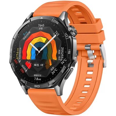 INF Kompatibel mit Huawei GT5 Armband - Schwarz - 22mm Orange INF Kompatibel mit Huawei GT5 Armband - Schwarz - 22mm Orange