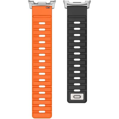 INF Kompatibel mit Samsung Galaxy Watch8 Armband - Norman Magnetisches Silikonarmband mit 316 Edelstahlverschluss, Komfortabel Schwarz Orange INF Kompatibel mit Samsung Galaxy Watch8 Armband - Norman Magnetisches Silikonarmband mit 316 Edelstahlverschluss, Komfortabel Schwarz Orange