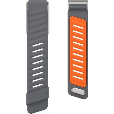 INF Silikon Armband Kompatibel Mit Whoop Watch 5.0 – Sportliches Design Mit Zinklegierung Grau+Orange INF Silikon Armband Kompatibel Mit Whoop Watch 5.0 – Sportliches Design Mit Zinklegierung Grau+Orange