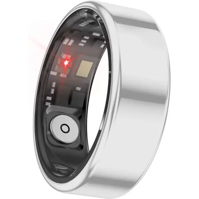 INF IP68+5ATM wasserdichter Smartring mit Herzfrequenz-, Blutsauerstoff- und Schlafüberwachung Silber INF IP68+5ATM wasserdichter Smartring mit Herzfrequenz-, Blutsauerstoff- und Schlafüberwachung Silber