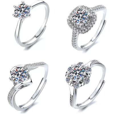 INF Bling-Zirkonring-Set 4er-Pack INF Bling-Zirkonring-Set 4er-Pack