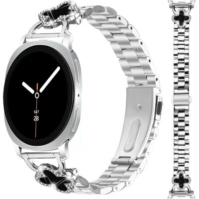 INF Klee Metall Edelstahl Drei-Perlen-Armband kompatibel mit Samsung Galaxy Watch8/8 Classic INF Klee Metall Edelstahl Drei-Perlen-Armband kompatibel mit Samsung Galaxy Watch8/8 Classic