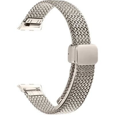 INF Edelstahl Fischgrät-Milanese-Armband kompatibel mit Huawei Band 11/11 Pro — Magnetverschluss, flexibles Metallgeflecht, Sternenlicht INF Edelstahl Fischgrät-Milanese-Armband kompatibel mit Huawei Band 11/11 Pro — Magnetverschluss, flexibles Metallgeflecht, Sternenlicht
