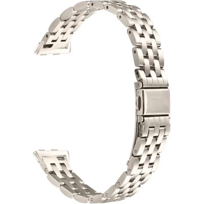 INF Schlankes kleines Fünf-Perlen-Edelstahl-Armband, kompatibel mit Huawei Band 11 / 11 Pro Sternenlicht INF Schlankes kleines Fünf-Perlen-Edelstahl-Armband, kompatibel mit Huawei Band 11 / 11 Pro Sternenlicht