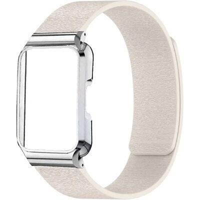INF Silikon-Armband mit Metallrahmen, kompatibel mit Huawei Band 11 – Magnetverschluss, Zweifarbiger Schutz, Hautfreundlicher Beige INF Silikon-Armband mit Metallrahmen, kompatibel mit Huawei Band 11 – Magnetverschluss, Zweifarbiger Schutz, Hautfreundlicher Beige