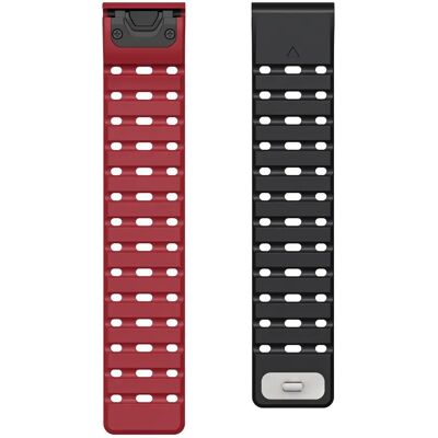 INF Schnellwechsel-Armband aus Flüssigsilikon, kompatibel mit Garmin Enduro, Fenix7pro und Fenix8 — Magnetverschluss, rot+schwarz INF Schnellwechsel-Armband aus Flüssigsilikon, kompatibel mit Garmin Enduro, Fenix7pro und Fenix8 — Magnetverschluss, rot+schwarz