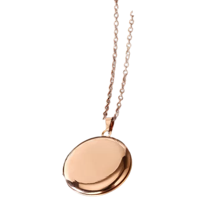 INF Halskette mit rundem Fotomedaillon aus Edelstahl Gold INF Halskette mit rundem Fotomedaillon aus Edelstahl Gold