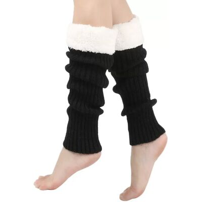 INF Gestrickte Beinwärmer, Slouchy Boot Socks Schwarz INF Gestrickte Beinwärmer, Slouchy Boot Socks Schwarz