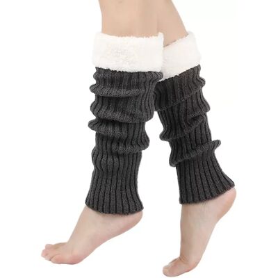 INF Gestrickte Beinwärmer, Slouchy Boot Socks Dunkelgrau INF Gestrickte Beinwärmer, Slouchy Boot Socks Dunkelgrau