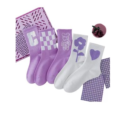 INF Bequeme & stilvolle Damen Frühlingssocken - 5 Paare INF Bequeme & stilvolle Damen Frühlingssocken - 5 Paare