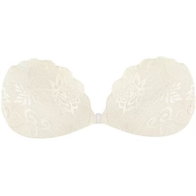 INF Unsichtbarer BH Tiefer V-Ausschnitt Spitze Silikon Beige C INF Unsichtbarer BH Tiefer V-Ausschnitt Spitze Silikon Beige C