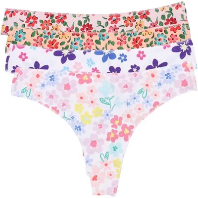 INF 4er-Pack Damen-Strings EU-Größe (empfohlen 75-85kg) - Nahtlos, atmungsaktiv, Low-Waist G-String T-Back, Mehrfarbig INF 4er-Pack Damen-Strings EU-Größe (empfohlen 75-85kg) - Nahtlos, atmungsaktiv, Low-Waist G-String T-Back, Mehrfarbig
