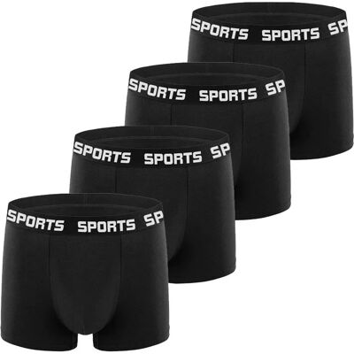 INF Boxershorts für Herren, sichere und stützende Passform XL Schwarz 4er-Packung INF Boxershorts für Herren, sichere und stützende Passform XL Schwarz 4er-Packung