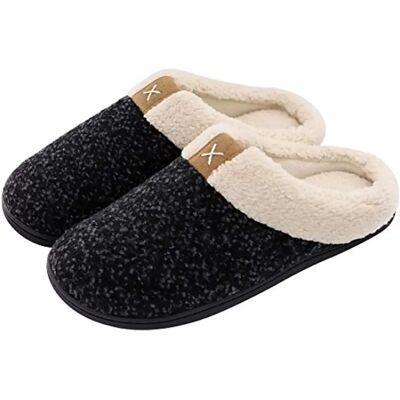 INF - Warm Memory Foam Slippers - Schwarz - Slippers INF - Warm Memory Foam Slippers - Schwarz - Slippers