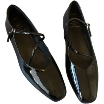 INF Elegante Mary Jane Schuhe aus Leder mit eckiger Spitze – Bequem & Schick Schwarz 35 INF Elegante Mary Jane Schuhe aus Leder mit eckiger Spitze – Bequem & Schick Schwarz 35