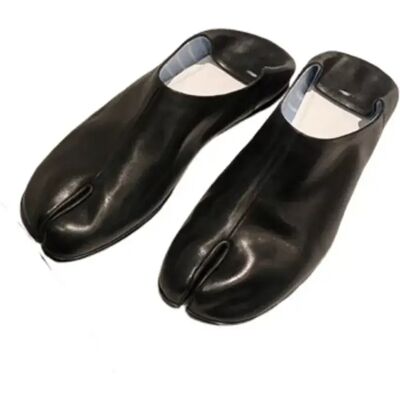 INF Bequeme Split-Toe-Schuhe – Flache PU- und Mikrofaser-Schuhe für Freizeitkleidung Schwarz 38 INF Bequeme Split-Toe-Schuhe – Flache PU- und Mikrofaser-Schuhe für Freizeitkleidung Schwarz 38
