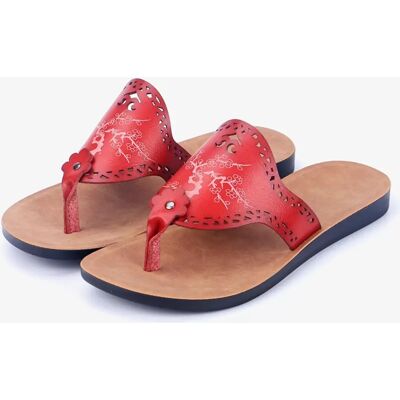 INF Damenmode PU Flip-Flops - Atmungsaktiv, Lässig, Bequem & Rutschfest Rot 40 INF Damenmode PU Flip-Flops - Atmungsaktiv, Lässig, Bequem & Rutschfest Rot 40