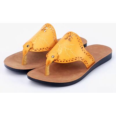 INF Damenmode PU Flip-Flops - Atmungsaktiv, Lässig, Bequem & Rutschfest Gelb 39 INF Damenmode PU Flip-Flops - Atmungsaktiv, Lässig, Bequem & Rutschfest Gelb 39