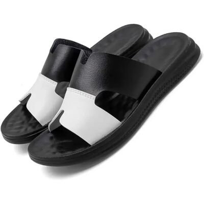 INF Atmungsaktive & bequeme Herren PU Leder Open Toe Sandalen Weiß 47 INF Atmungsaktive & bequeme Herren PU Leder Open Toe Sandalen Weiß 47