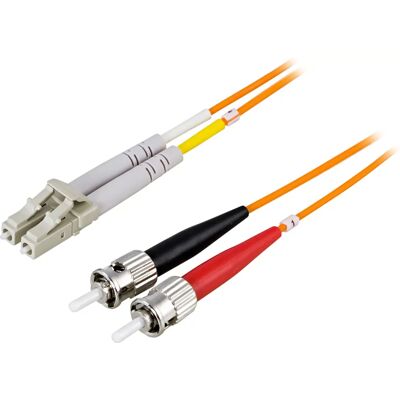 Deltaco Glasfaserkabel - LC zu ST Duplex Multimode 1m Deltaco Glasfaserkabel - LC zu ST Duplex Multimode 1m