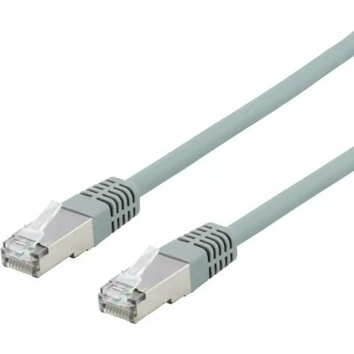 Deltaco Graues Cat 6A abgeschirmtes Netzwerkkabel - 1m Deltaco Graues Cat 6A abgeschirmtes Netzwerkkabel - 1m