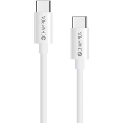Champion USB-C-Kabel 60 W, 2 m, Weiß - USB-C Kabel Champion USB-C-Kabel 60 W, 2 m, Weiß - USB-C Kabel