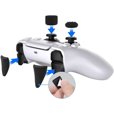 INF Schwarze Silikon-Tastenkappen für den PS5-Controller INF Schwarze Silikon-Tastenkappen für den PS5-Controller