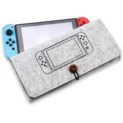INF Filz-Schutzhülle für Nintendo Switch – Tragetasche mit Switch-Konsolen-Design Grau INF Filz-Schutzhülle für Nintendo Switch – Tragetasche mit Switch-Konsolen-Design Grau